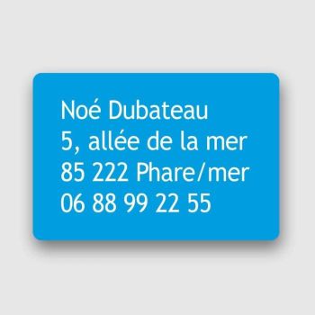 étiquette personnalisée adresse