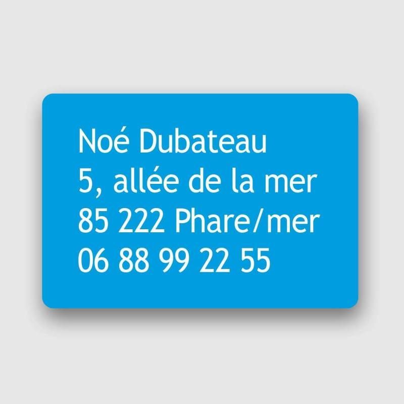 étiquette personnalisée adresse